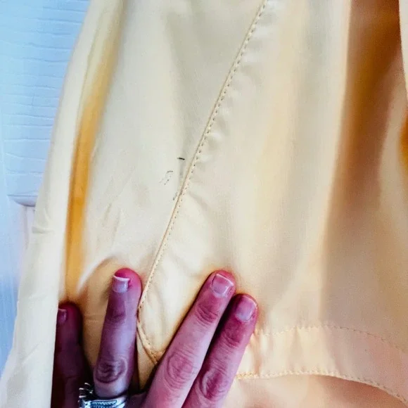 Eddie Bauer Yellow Sport Hooded Lightweight Zip Up Rain Jacket XL GorpCore - Picture 8 of 10